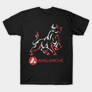 Bull Market Avalanche AVAX Coin To The Moon Crypto Token Cryptocurrency Wallet Birthday Gift For Men Women Kids T-Shirt